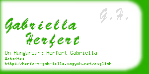 gabriella herfert business card